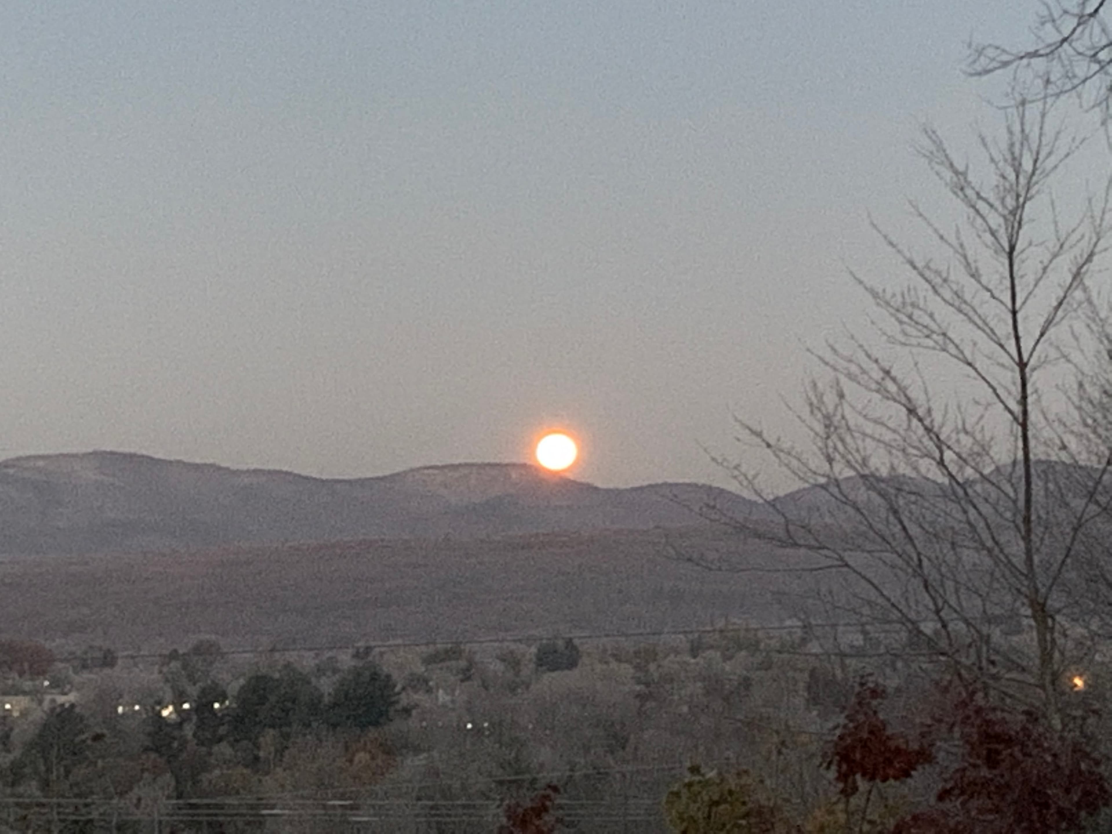 The Rutland valley at sunset, seen from the Wolk family's home.